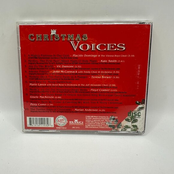 Christmas Voices CD Placido Domingo Kate Smith Perry Como BMG Music 2002 - Picture 3 of 5